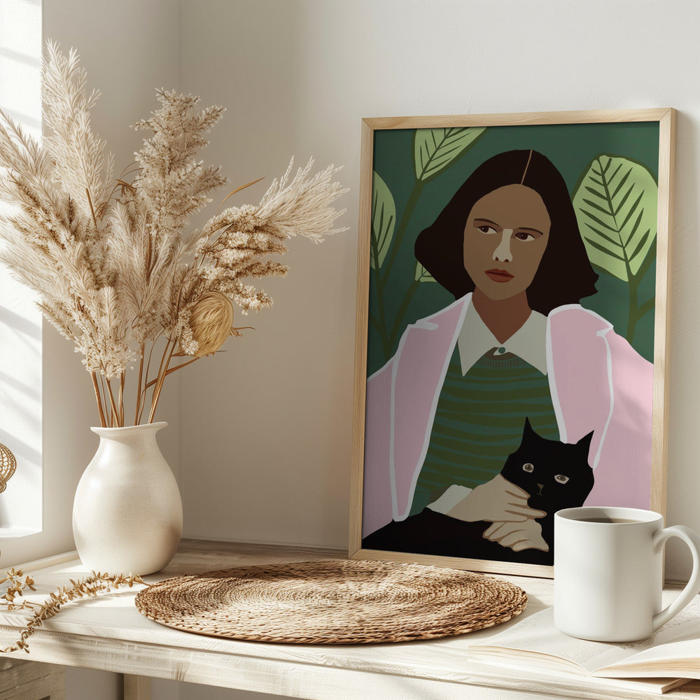 Woman With a Cat - plakatstore