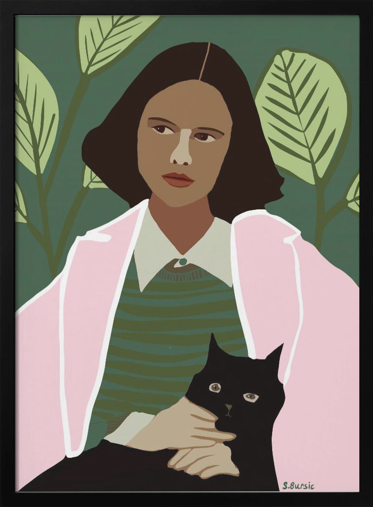 Woman With a Cat - plakatstore