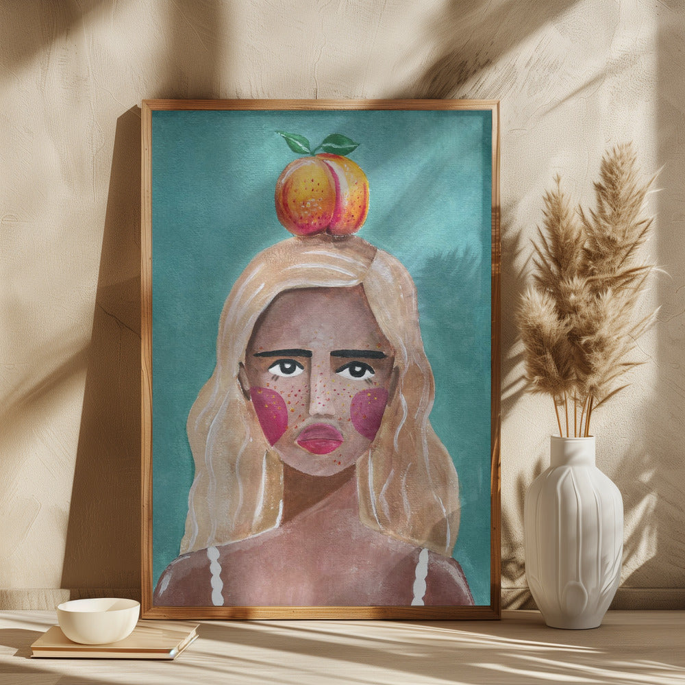 Woman With Peach