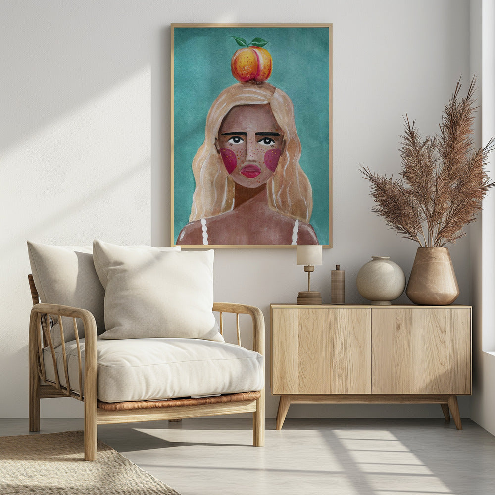 Woman With Peach