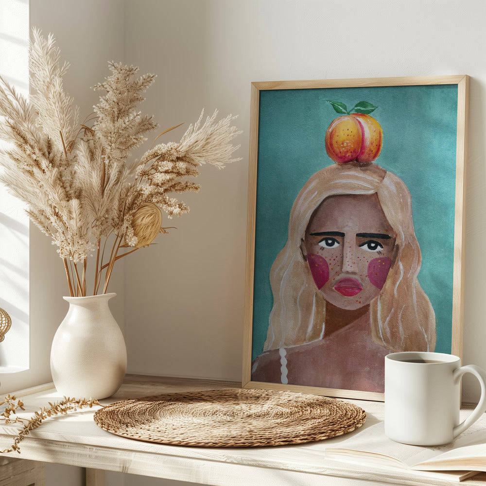 Woman With Peach