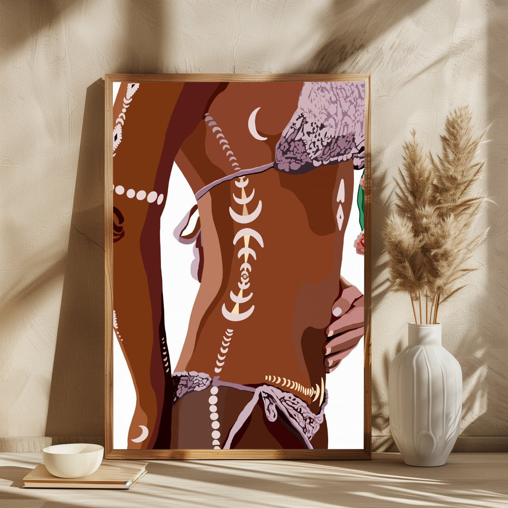 Woman With Tribal Tattoos - plakatstore