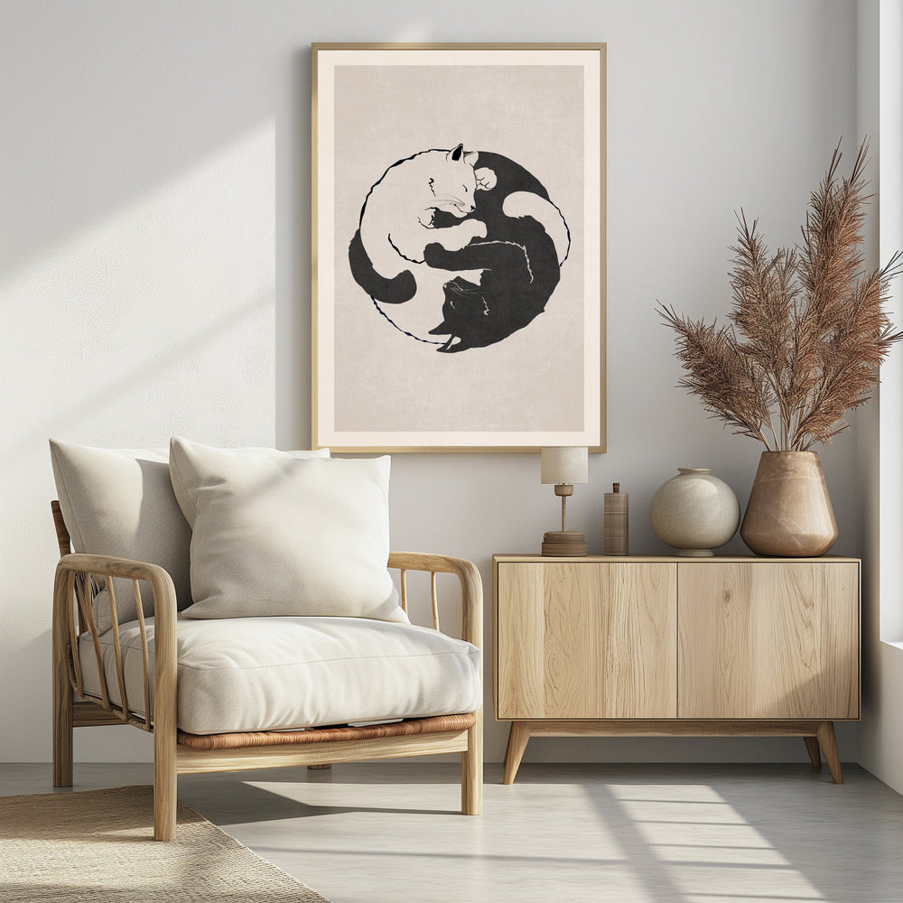 Yin Yang Cats - plakatstore