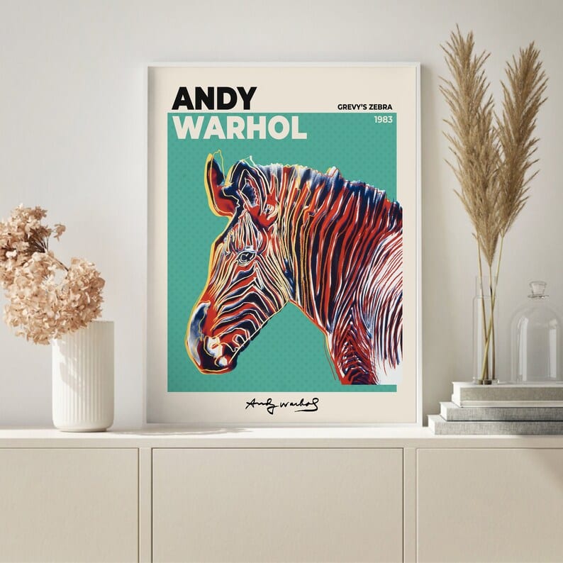 Andy Warhol Grevy's Zebra Plakat - plakatstore