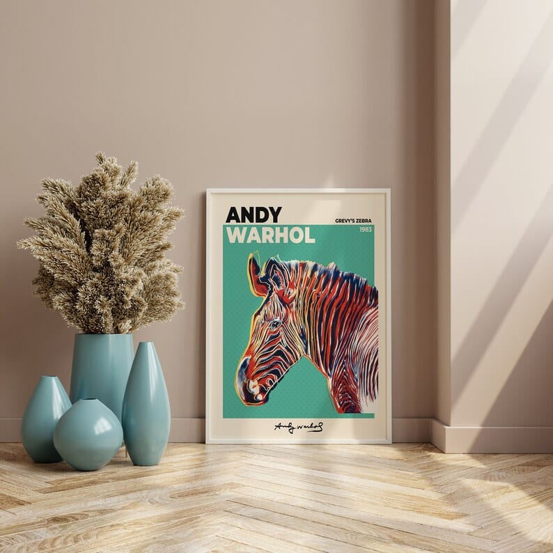 Andy Warhol Grevy's Zebra Plakat - plakatstore