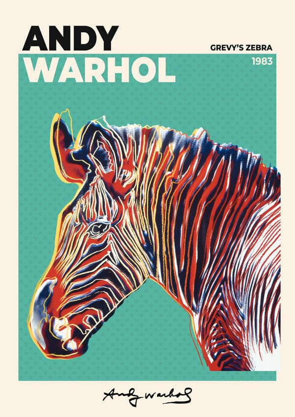 Andy Warhol Grevy's Zebra Plakat