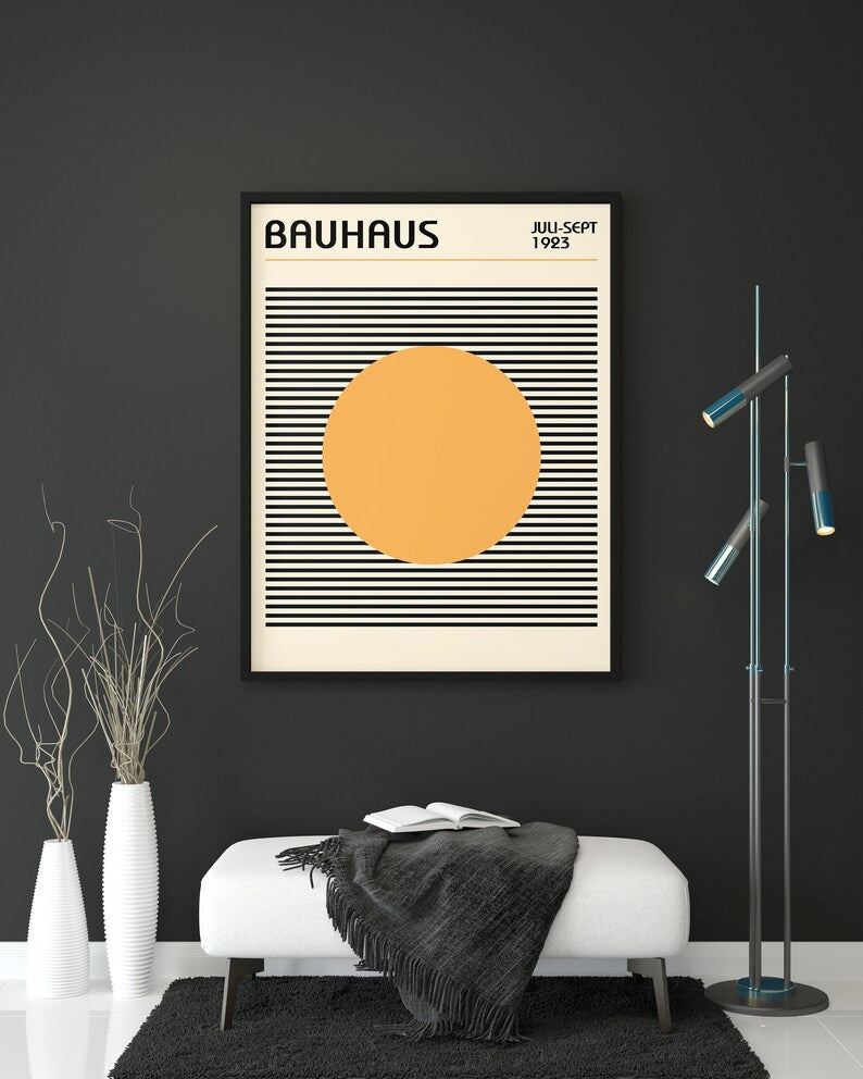 Bauhaus Circle With Lines Plakat 3