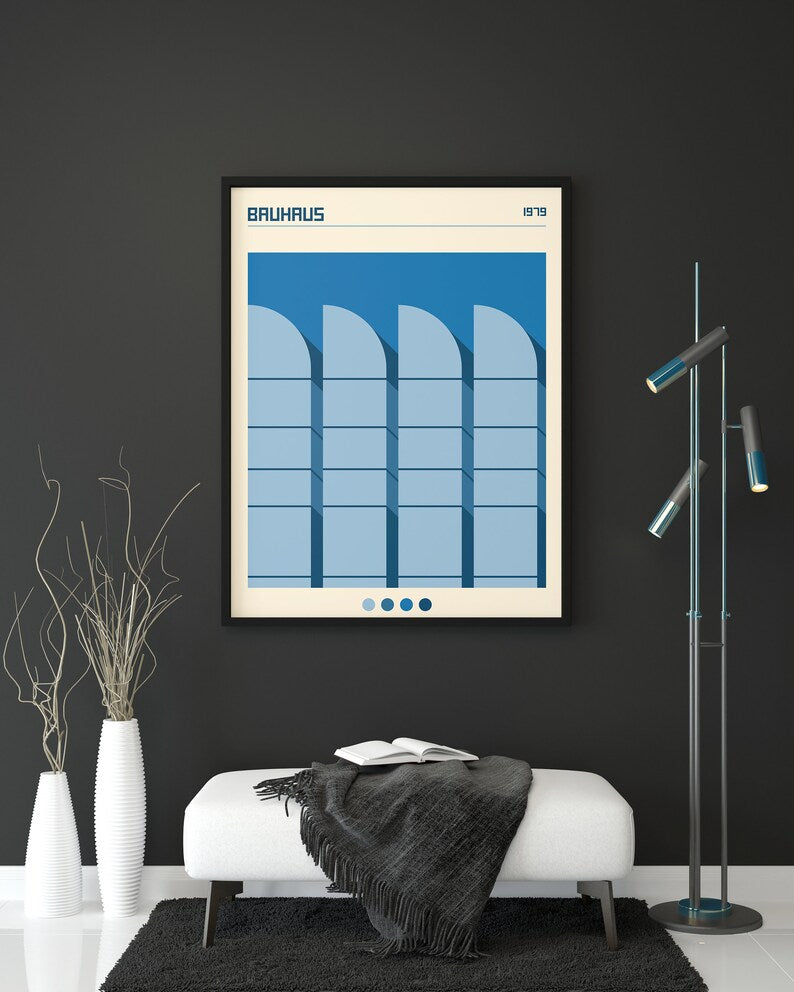 Bauhaus Dark Blue Plakat 3