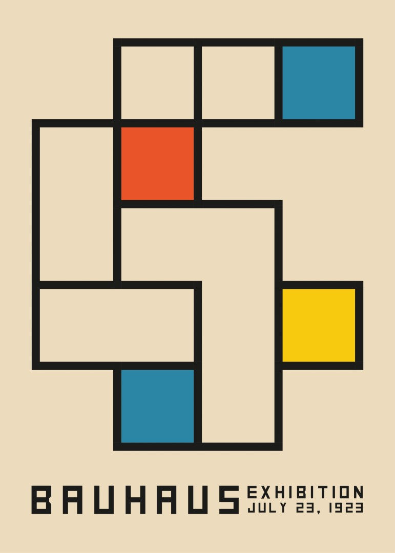 Bauhaus Tetris Plakat
