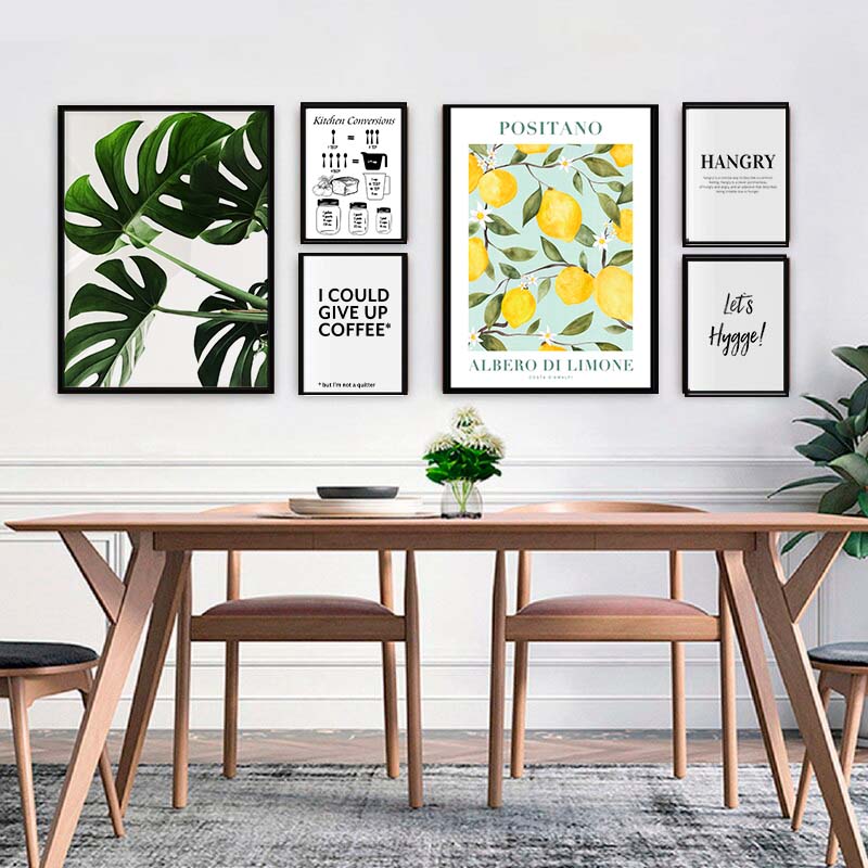 Køkken billedvæg (inkl. rammer) - plakatstore.dk