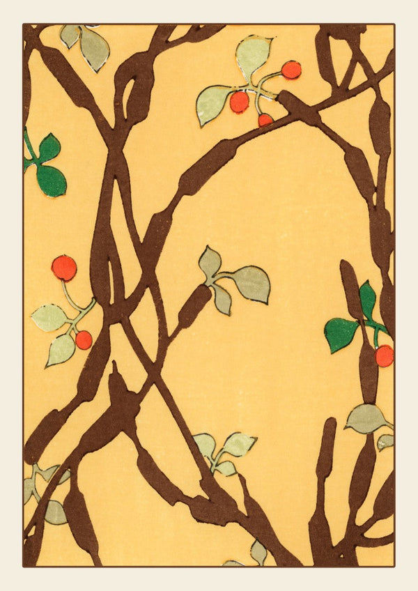 Botanisk Print Furuya Korin Plakat