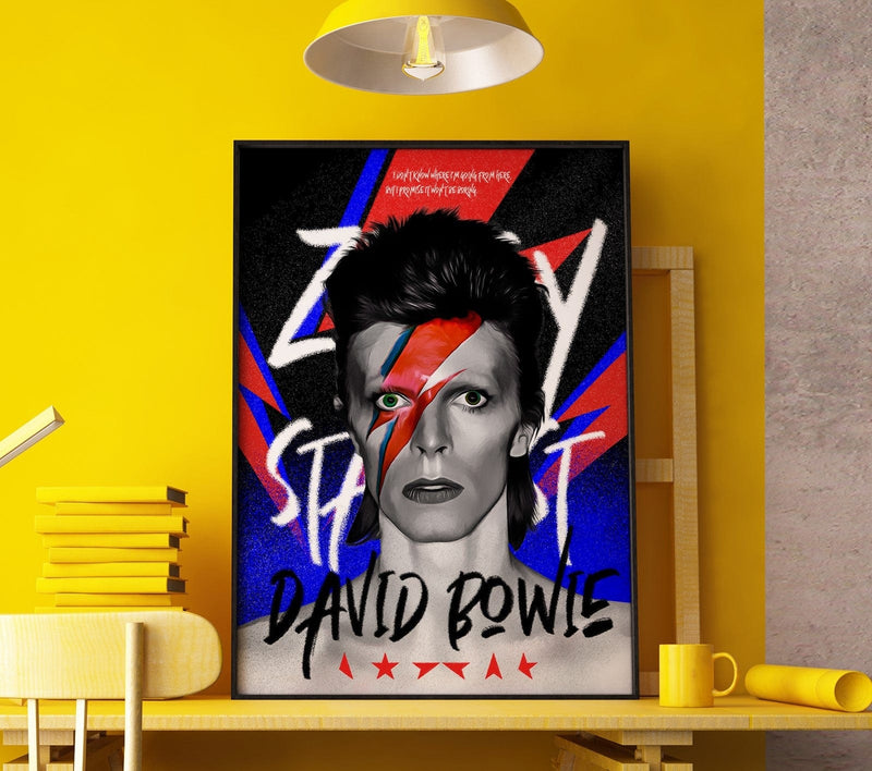 David Bowie Pop Art Plakat