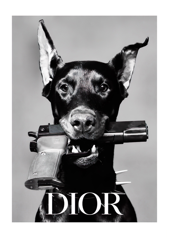 Dior Dobermann Plakat - plakatstore