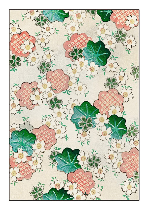 Watanabe Seitei Floral Pattern Plakat