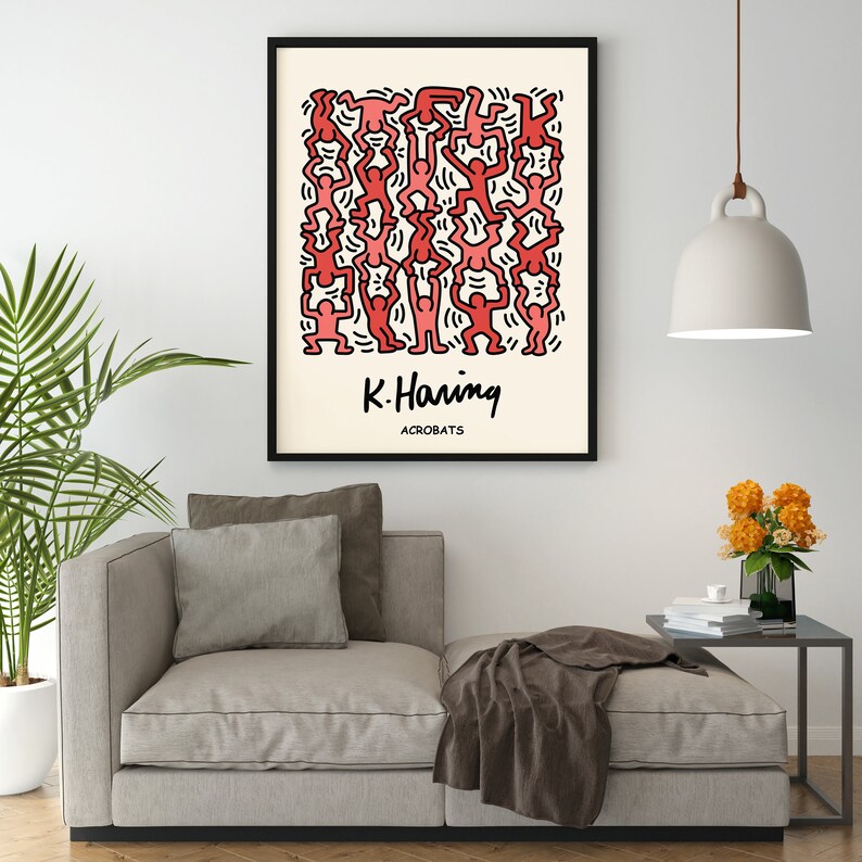 Keith Haring Acrobats Plakat - plakatstore