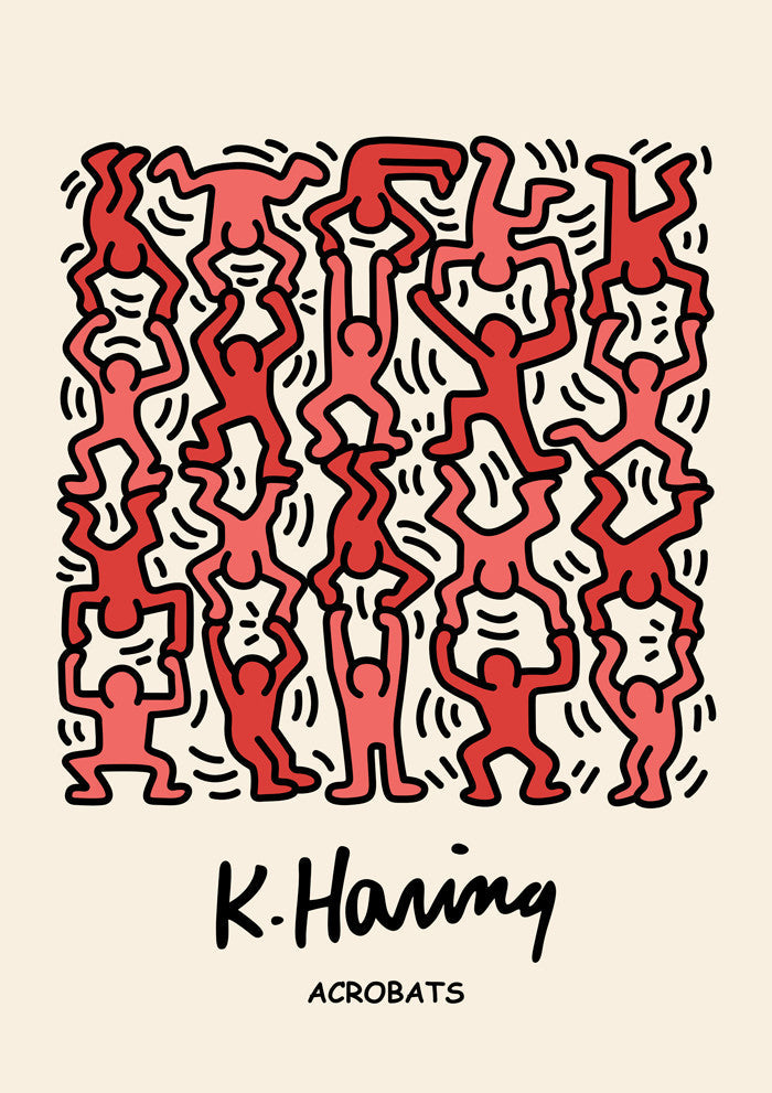 Keith Haring Acrobats Plakat - plakatstore