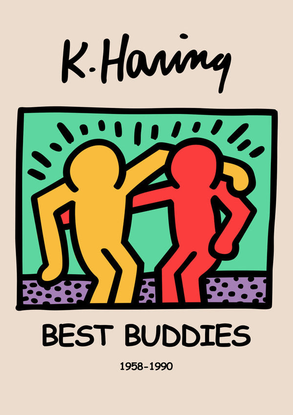 Keith Haring Best Buddies Plakat