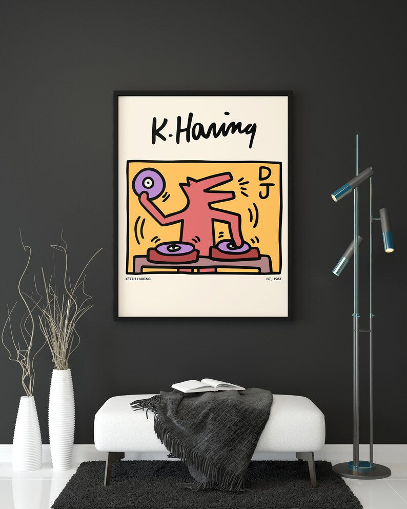 Keith Haring DJ Dog Plakat - plakatstore