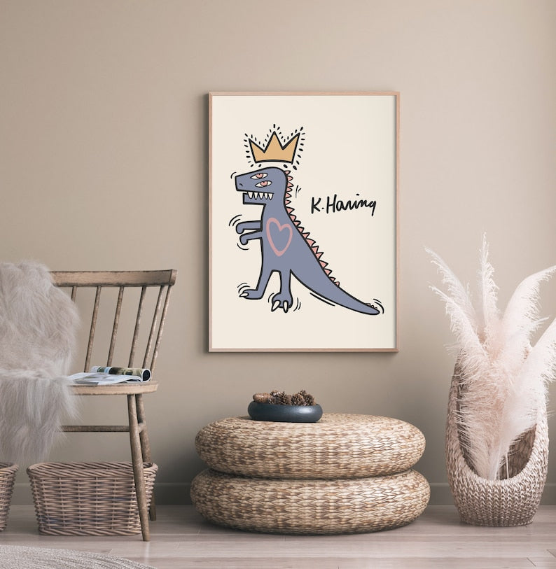 Keith Haring Dinosaur Plakat 3