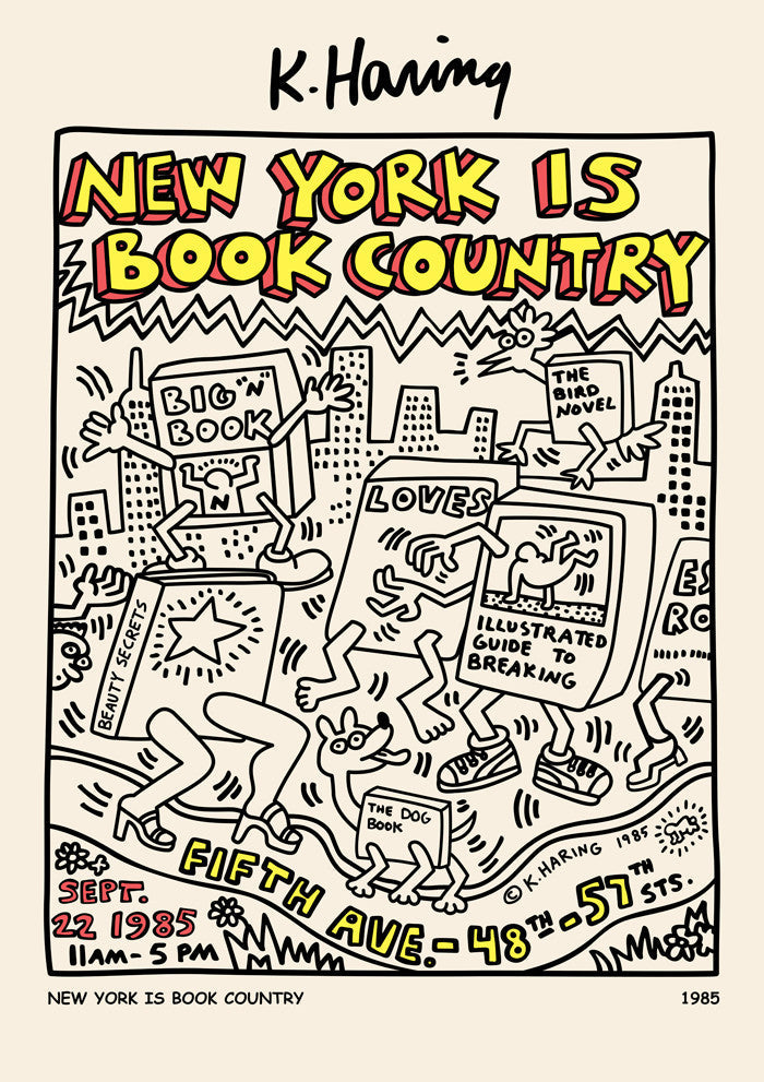 Keith Haring New York Is Book Country Plakat - plakatstore