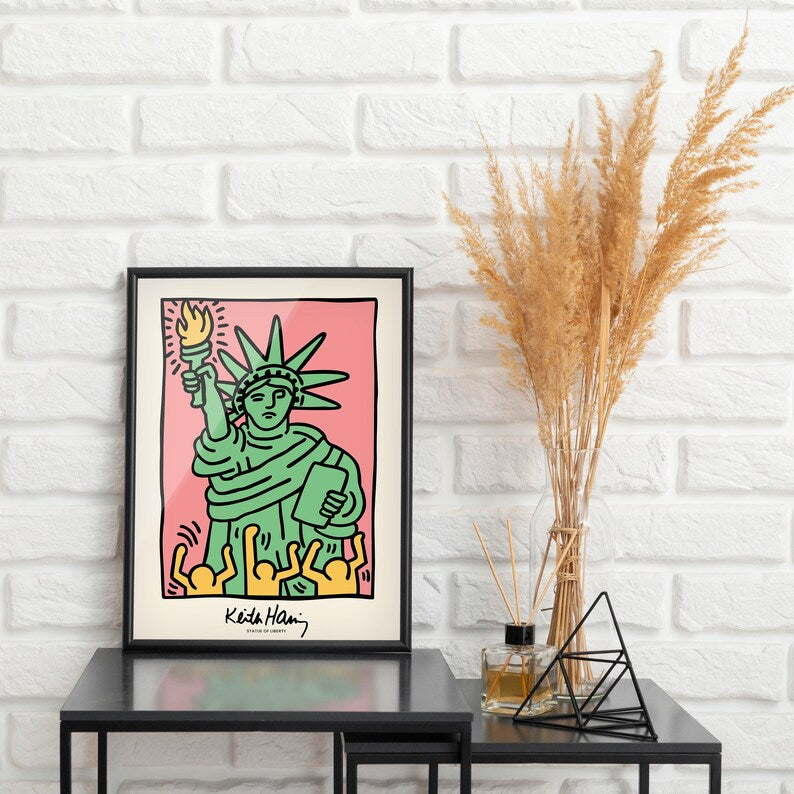 Keith Haring Statue of Liberty Plakat 2