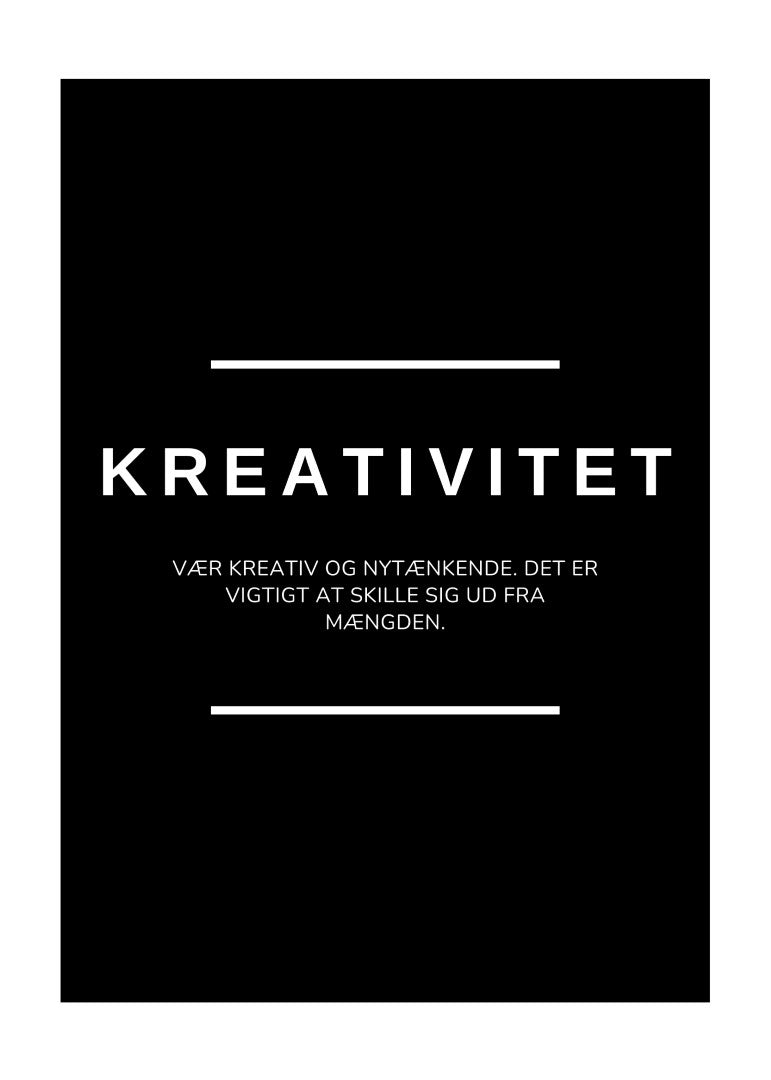 Kreativitet kontor plakat