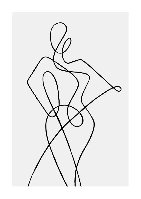 Lady Hips Line Art Plakat