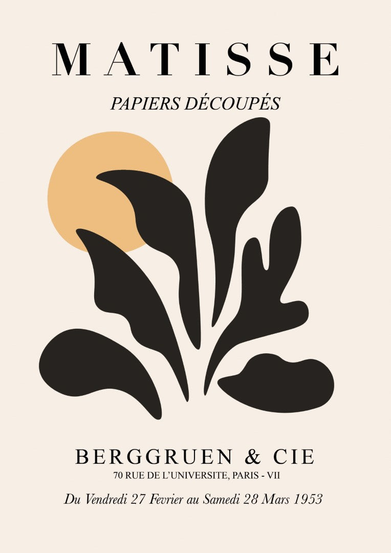 Matisse Papiers Decoupes Black Plakat