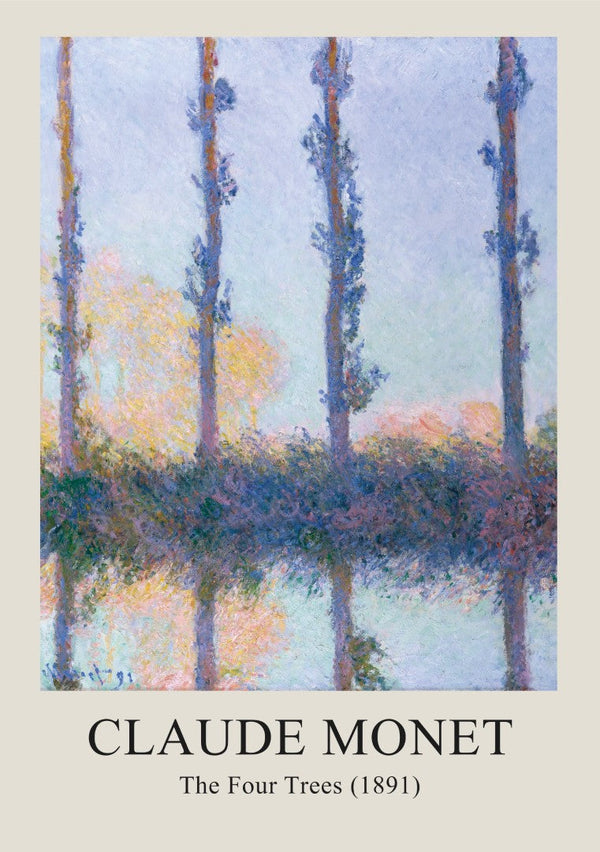 Monet Four Trees Plakat