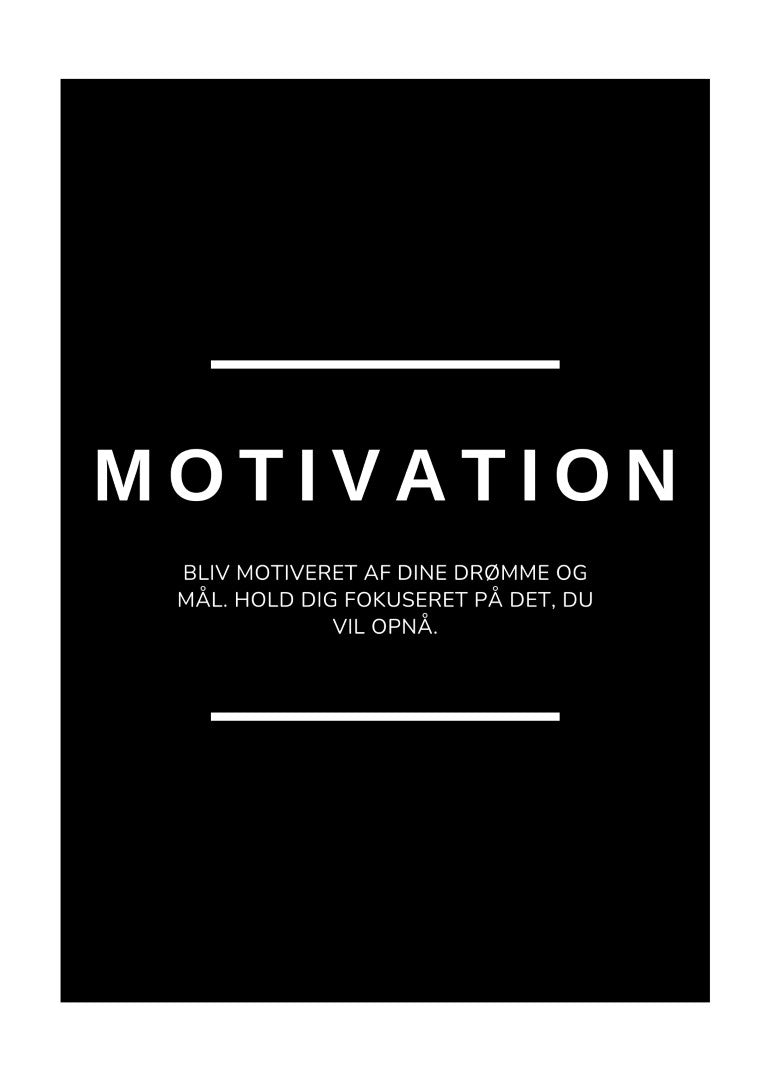 Motivation kontor plakat