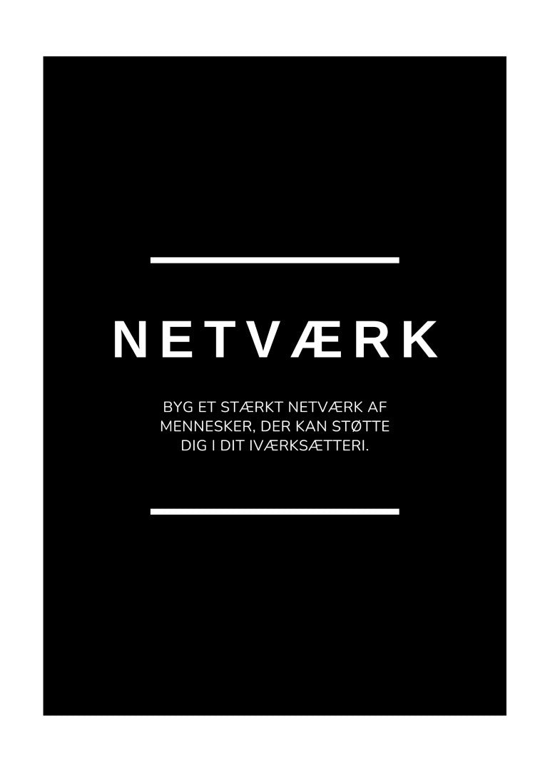 Netværk kontor plakat