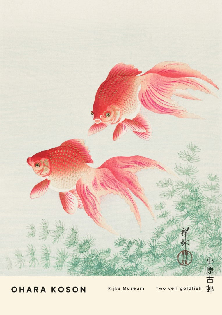 Ohara Koson Goldfish Plakat