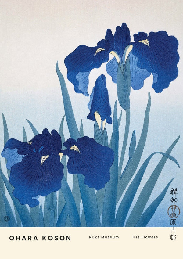 Ohara Koson Iris Plakat
