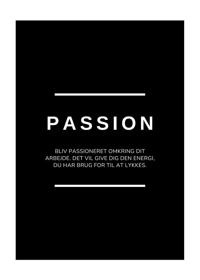 Passion kontor plakat