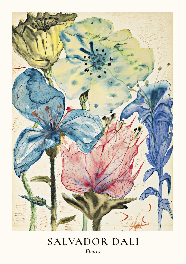 Salvador Dali Fleurs Plakat