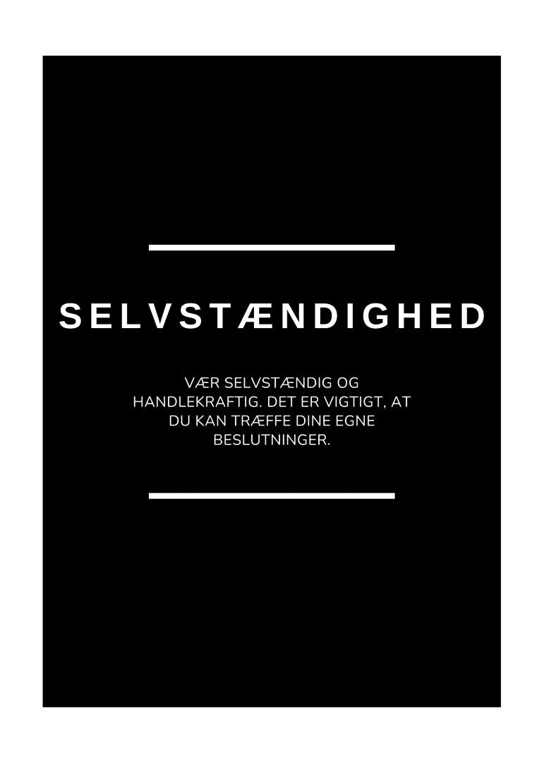 Selvstændighed kontor plakat