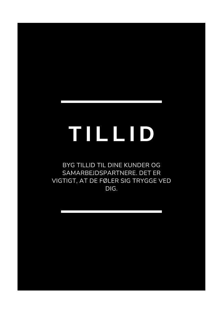 Tillid kontor plakat