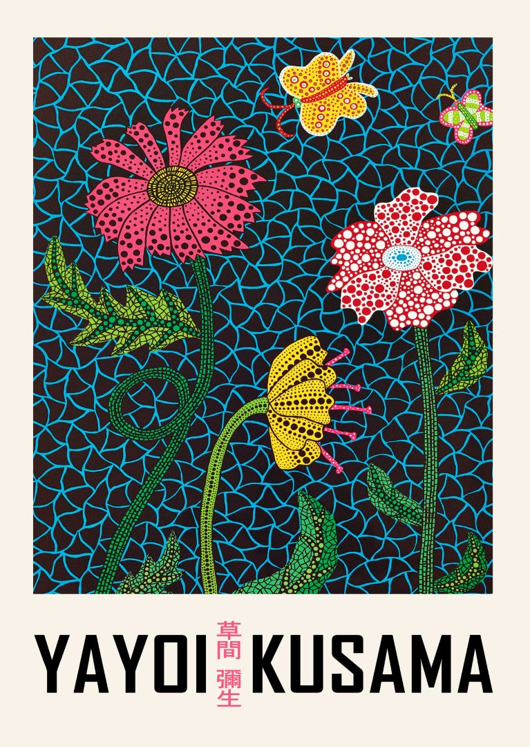 Yayoi Kusama Flowers Plakat
