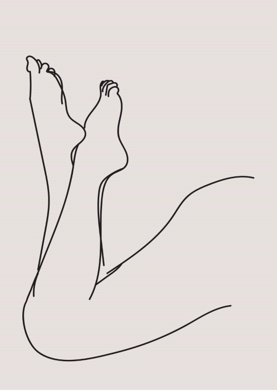 Female Legs Line Art Plakat - plakatstore