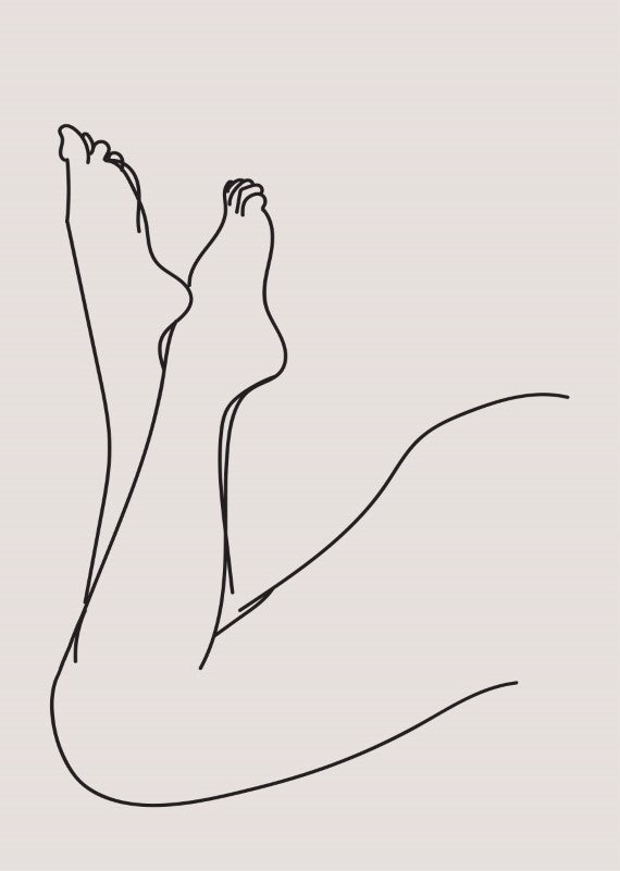 Female Legs Line Art Plakat