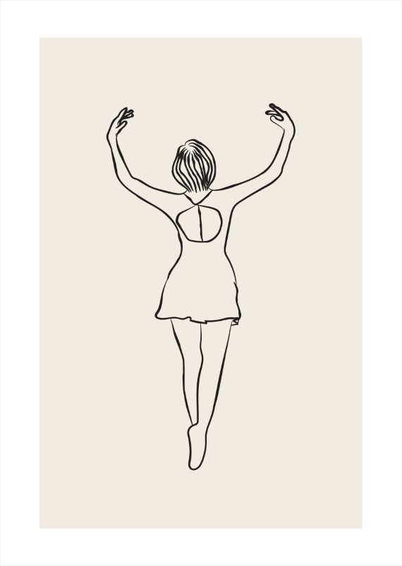 Ballerina Line Art No 2 Plakat - plakatstore